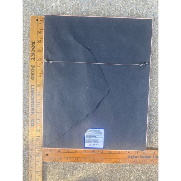 Vintage East African Artwork Villagers and huts scene 15x 12 - Picture 3 of 5